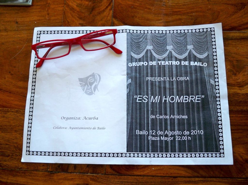 Programa de la obra de teatro «Es mi hombre»