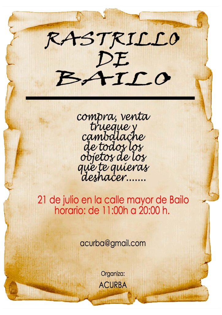 Cartel del rastrillo de Bailo 2012