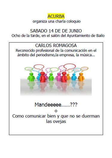 Cartel de la charla sobre la comunicación