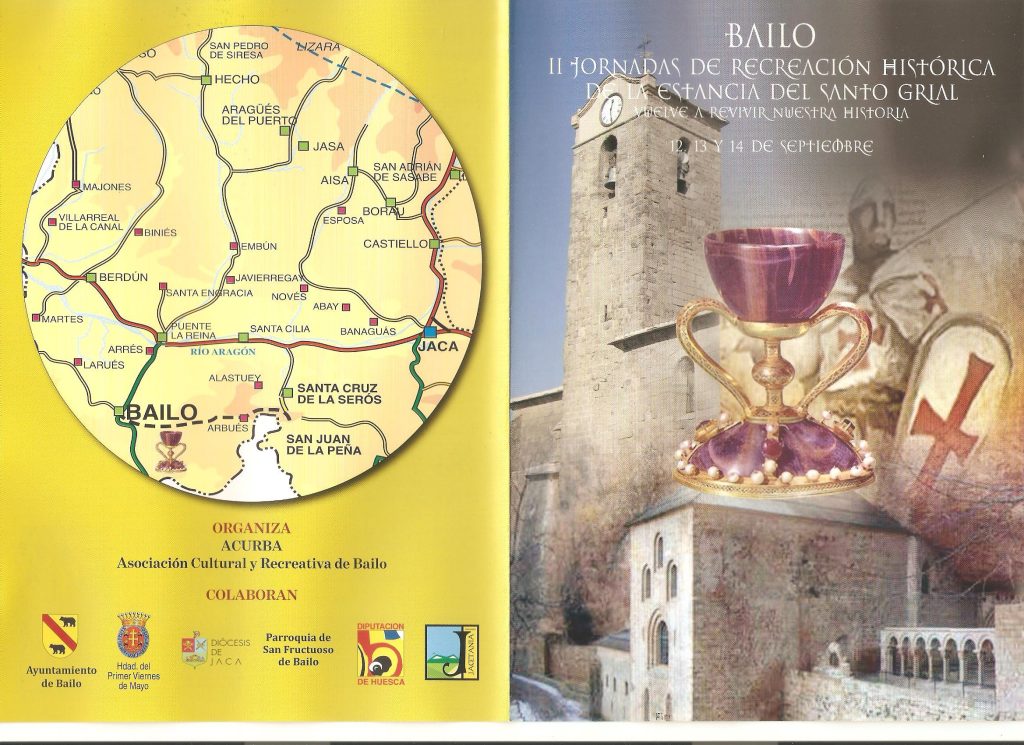 Programa de las II Jornadas del Santo Grial 2014: portada