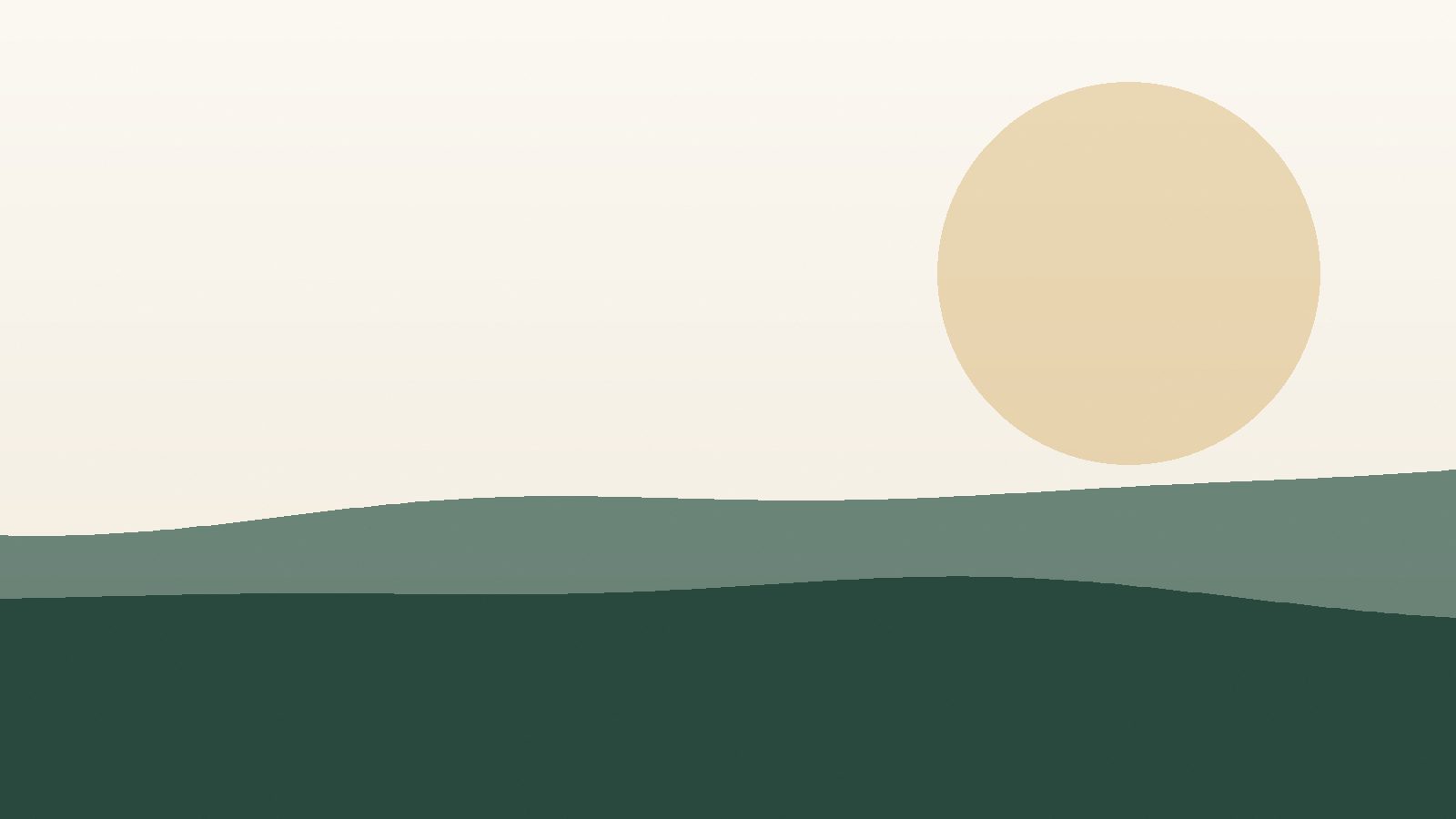 Ilustración de ejemplo: sol sobre las sierras