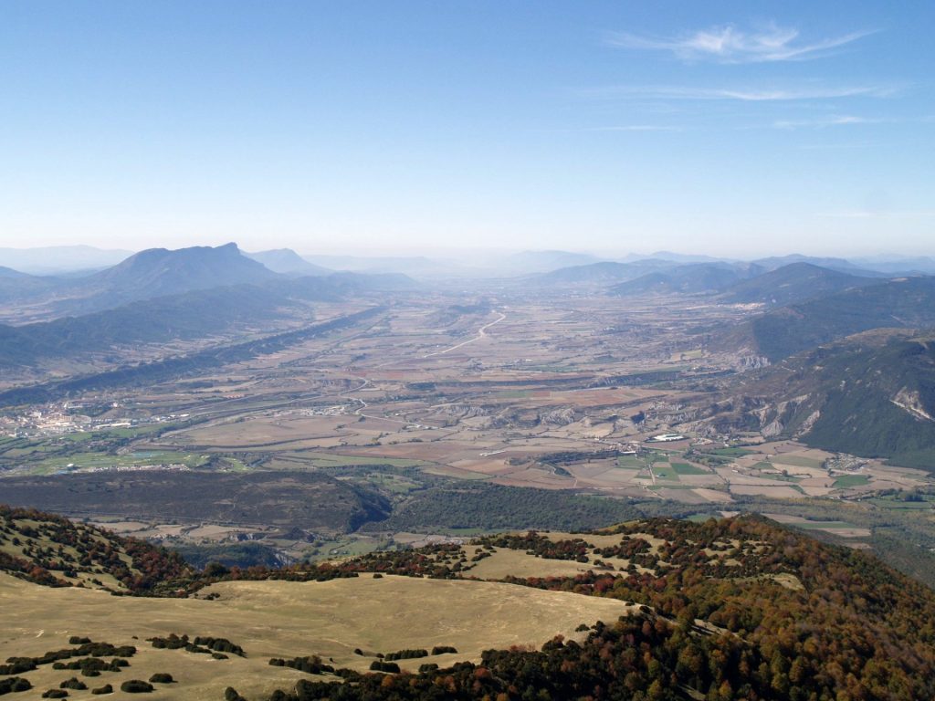 La Canal de Berdún vista desde la sierra